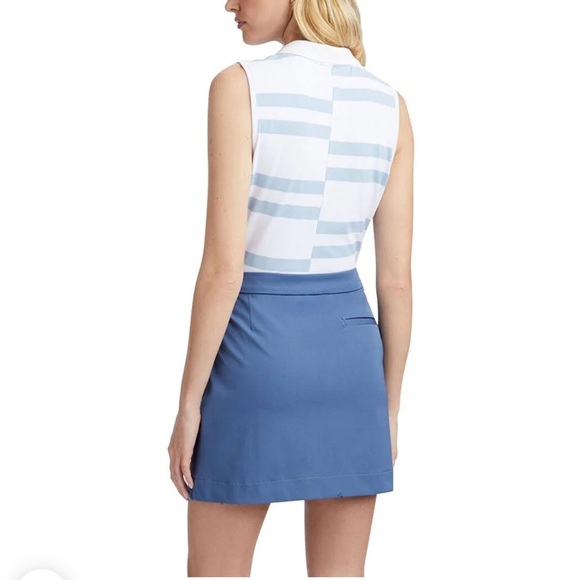 Gfore Tux 4-Way Stretch Twill Golf Skort Slate Blue 8 NWOT - Picture 2 of 5